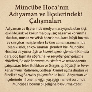 Adıyaman ve İlçelerinde Uzman Medyum