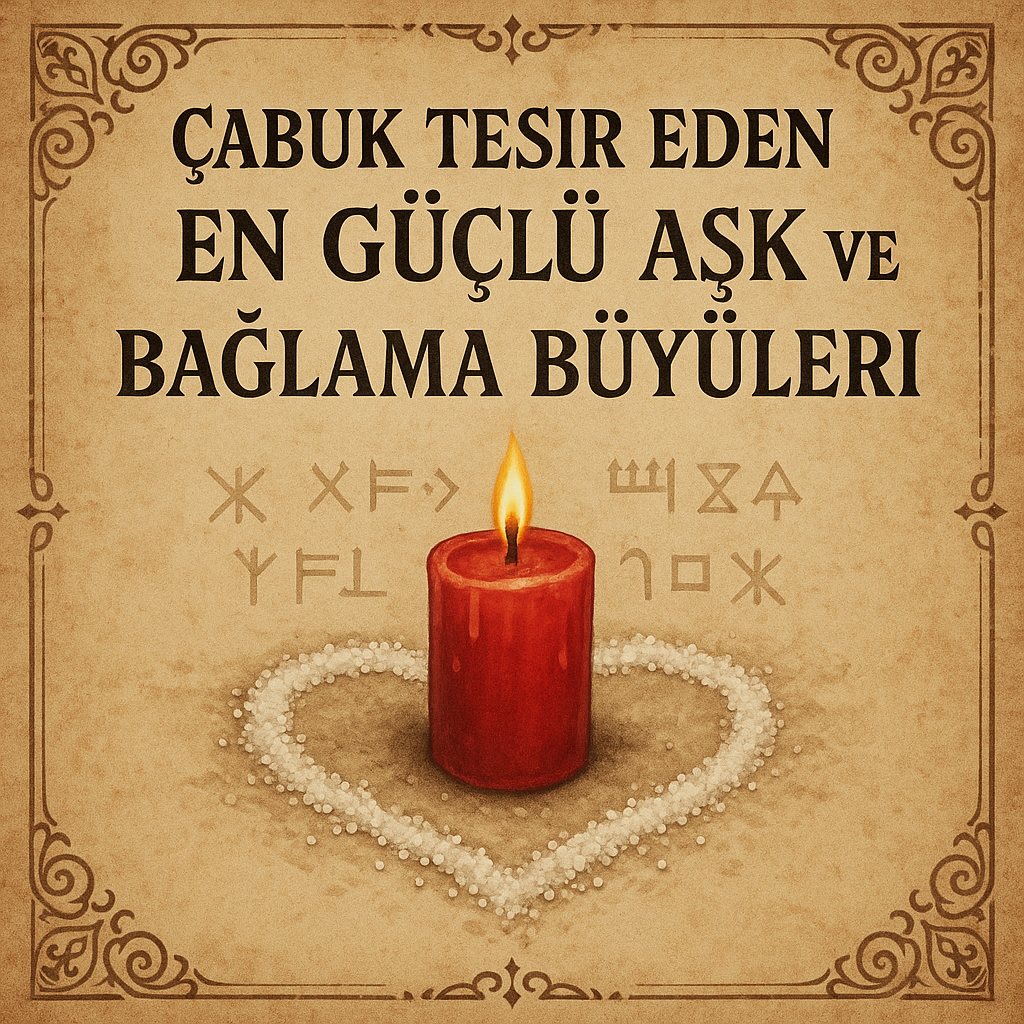 Çabuk Tesir Eden En Güçlü Aşk ve Bağlama Büyüleri