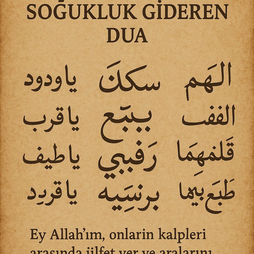 Eşler Arasında Soğukluk Gideren Dua