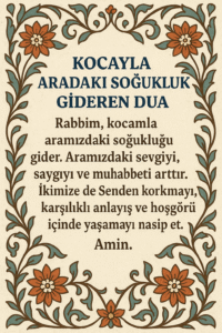 Kocayla Aradaki Soğukluk Gideren Dua